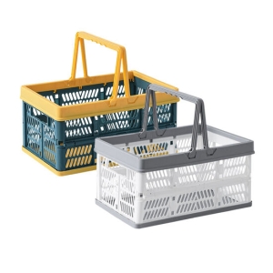 [불명] 접이식 리빙박스 투톤 폴딩 수납 바구니 대