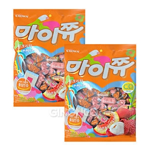 크라운제과 마이쮸 핑크리치 + 써니피치 284g (2개)_이미지