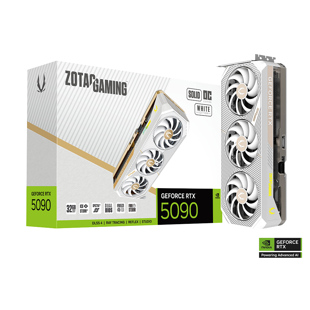 ZOTAC GAMING 지포스 RTX 5090 SOLID OC White D7 32GB