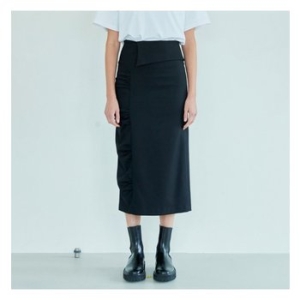 EnC MOMEN Black Chic P il SkirtBlack _XMTDKYFB41106_이미지