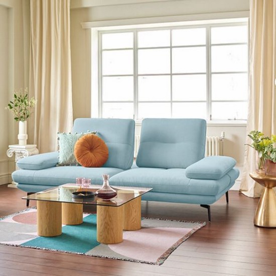 에싸 로마노 스윙기능 리브 패브릭 소파 3인용 (스툴별도)