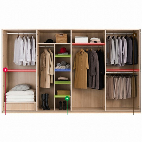 에넥스 ENNEE 레오 무광 화이트 붙박이장 고급형 (360cm)_이미지