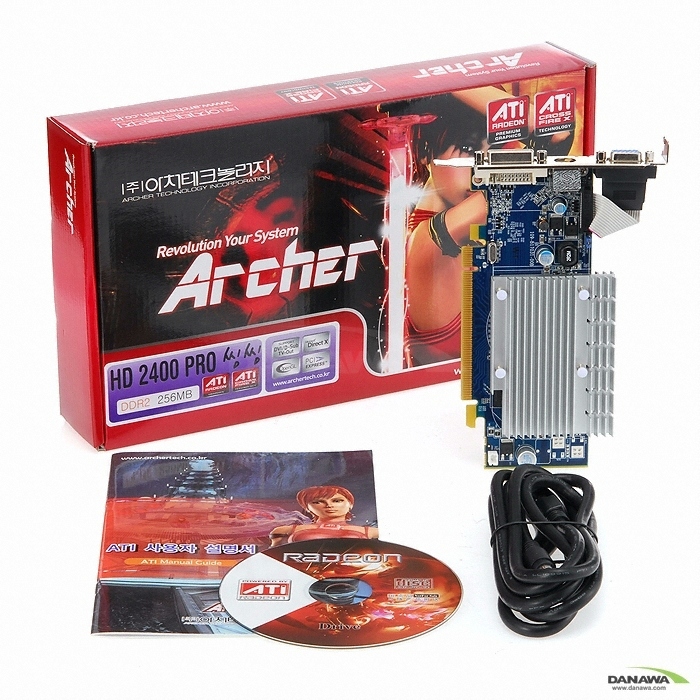 Archer �󵥿� HD 2400Pro �ž� 256MB ������ LP