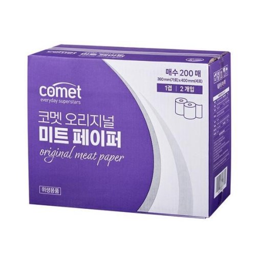쿠팡 코멧 오리지널 미트 페이퍼 200매 (6팩)