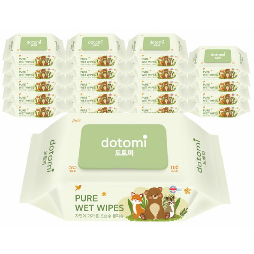 도토미 퓨어 초순수 물티슈 캡형 100매 (20팩)_이미지