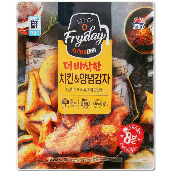 사조대림 대림선 더 바삭한 치킨&양념감자 400g (4개)