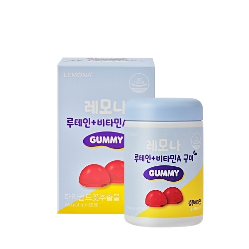 경남제약 레모나 루테인 + 비타민A 구미 블루베리맛 60구미 (1개)
