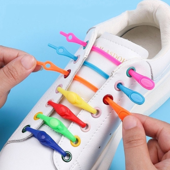 한양MSL 매듭 없는 실리콘 신발끈 12p_이미지