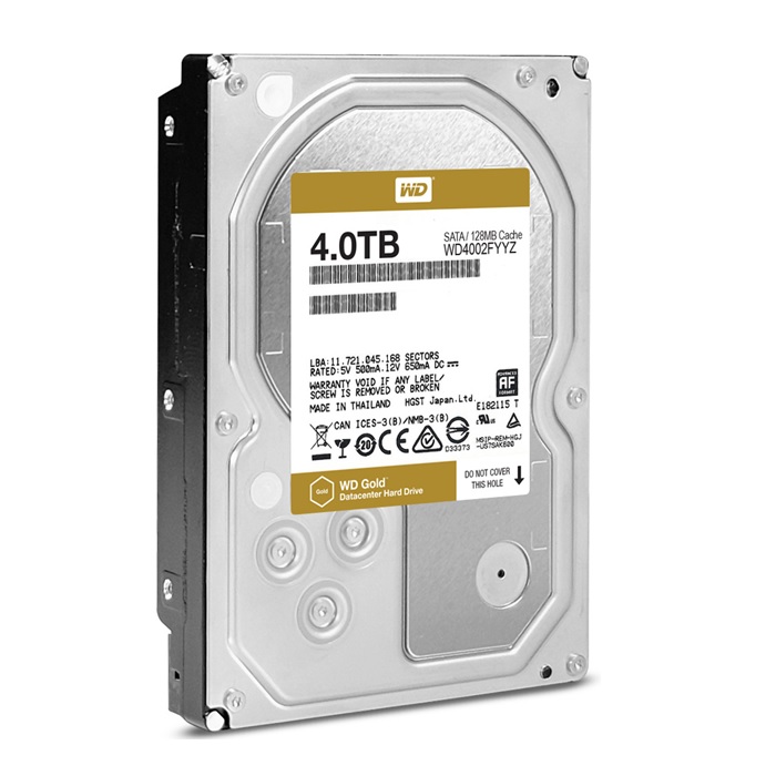 Western Digital WD Gold 7200/128M/해외구매 (4TB, WD4002FYYZ)