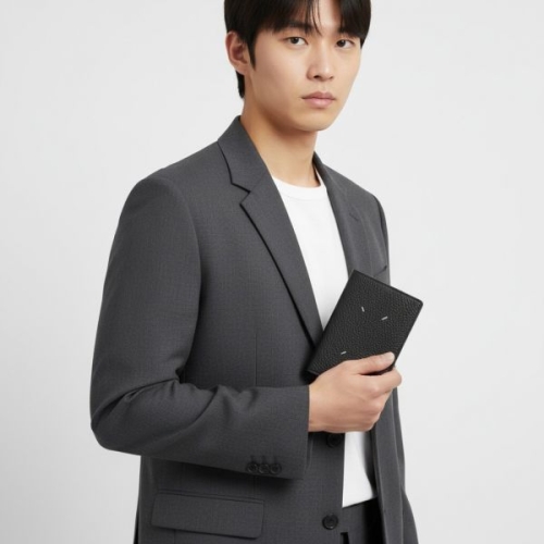 메종마르지엘라 로고 여권 지갑 블랙 SA3VL0001P4455T8013 270912