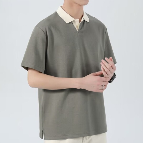 리빌모아 배색 카라 반팔 티셔츠 반팔티_DMS TSH SCC624