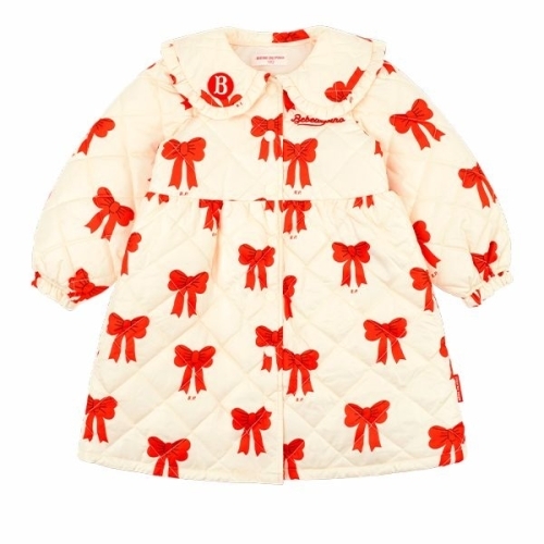 베베드피노 올 오버 리본 세일러 카라 퀼팅 원피스 (BP54OP403)