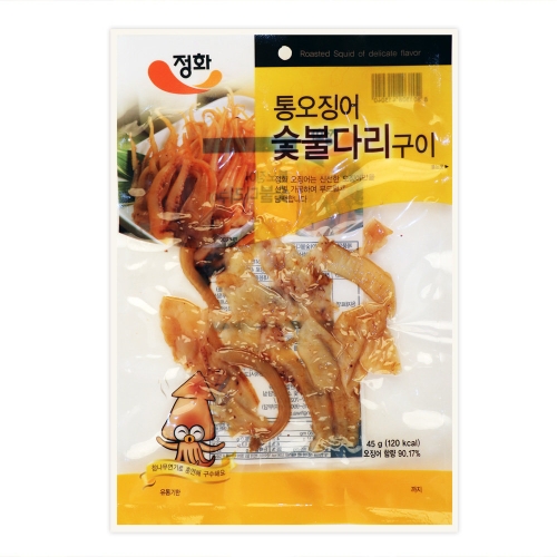 정화식품 통오징어숯불다리구이 45g 5봉 5개_이미지