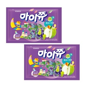 크라운제과 마이쮸 포도 사과 720g이미지입니다. 누르면 해당 게시물로 새창이동합니다.