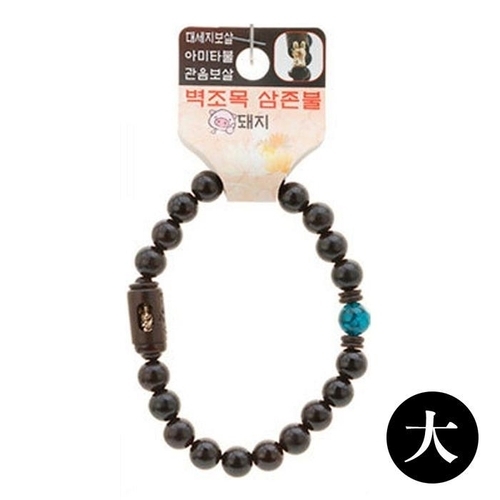 셀러허브 패션 호연 불교 기원 팔찌 액운방지 벽조목 삼존불 띠 합장주 염주 돼지 47363429
