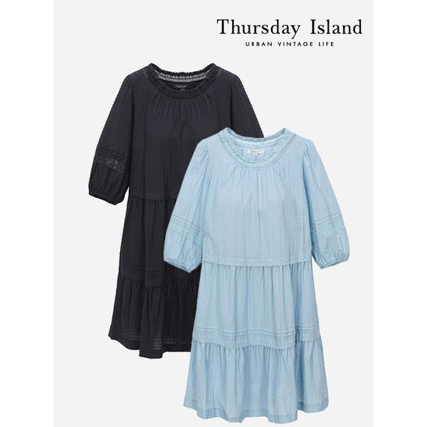 써스데이아일랜드 Thursday Island 레이스 셔링 미니 원피스 T244MOP233W