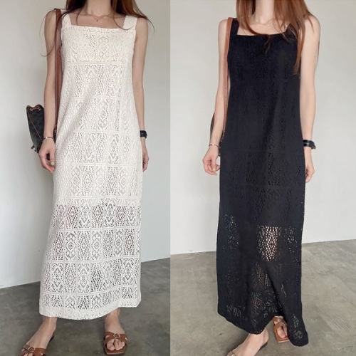 패션라인 BL10297_포케원피스/레이스/롱원피스/민소매/바캉스룩_이미지