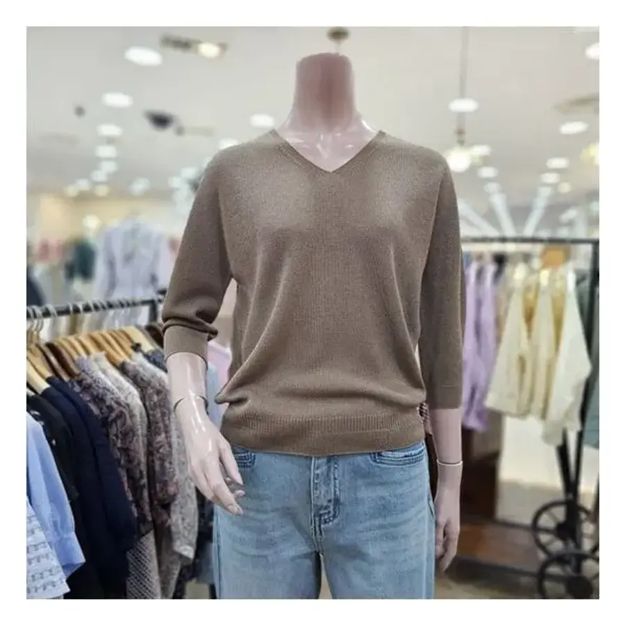 BCBG 올앤선드리 GALAXY V넥 니트 A5M4K331DG 581204_이미지