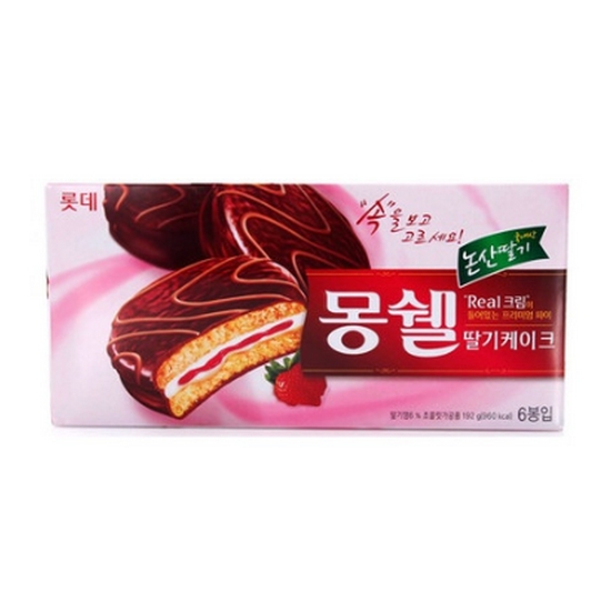 롯데웰푸드 몽쉘 딸기케이크 6개입 192g (1개)_이미지