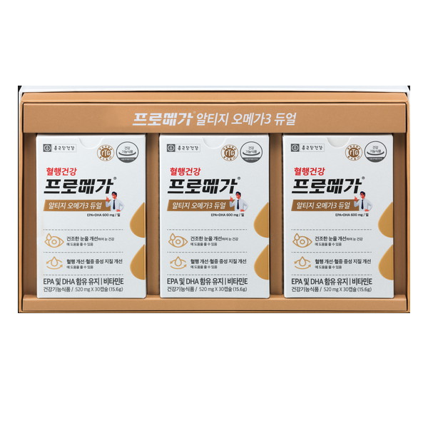 종근당건강 혈행건강 프로메가 알티지 오메가3 듀얼 60캡슐 3개입 세트 (1개)_이미지