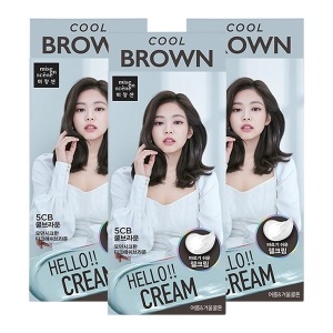헬로크림 염색제 5CB 쿨브라운 3개