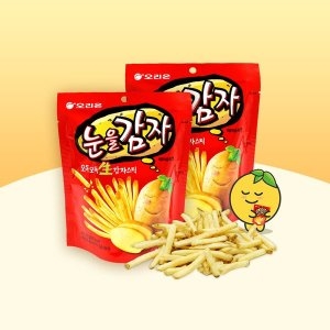 오리온 과자 눈을 감자 56g x2개 봉지스낵 감자과자