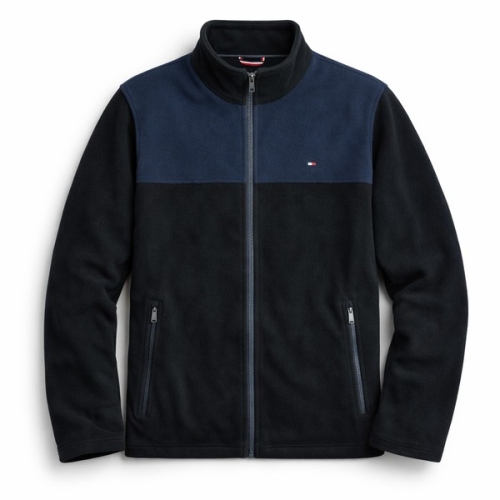 타미힐피거 클래식 지퍼 프론트 폴라 플리스 자켓 156AF185 BLACK/NAVY_이미지