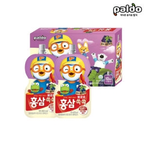 건강마을 팔도 뽀로로 홍삼쏙쏙 포도 블루베리 100ml (40개)_이미지