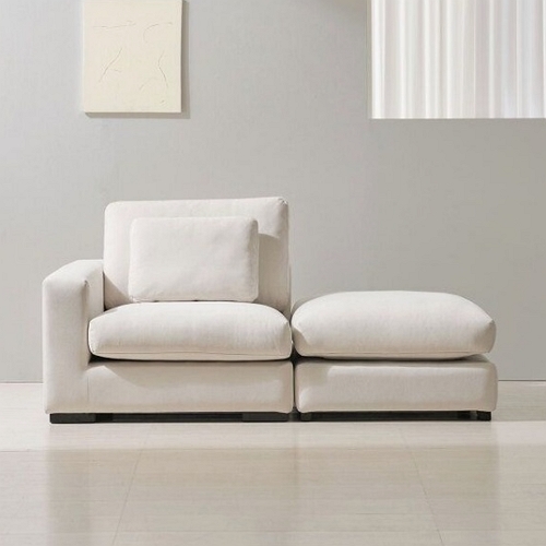 라자가구 비바 리코 아쿠아텍스 패브릭 소파 1인용 (스툴포함)_이미지