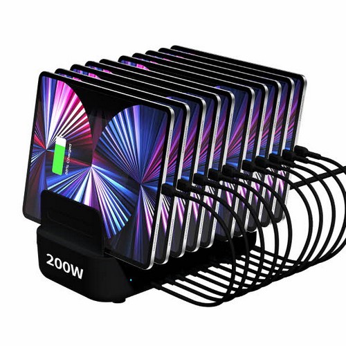 SooPii PD PPS 200W GaN 10포트 멀티 충전기 CS200이미지입니다. 누르면 해당 게시물로 새창이동합니다.