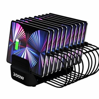 SooPii PD PPS 200W GaN 10포트 멀티 충전기 CS200