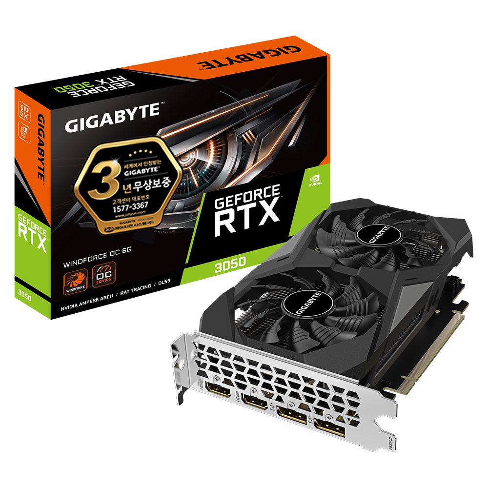 GIGABYTE 지포스 RTX 3050 WINDFORCE OC D6 6GB 제이씨현_이미지