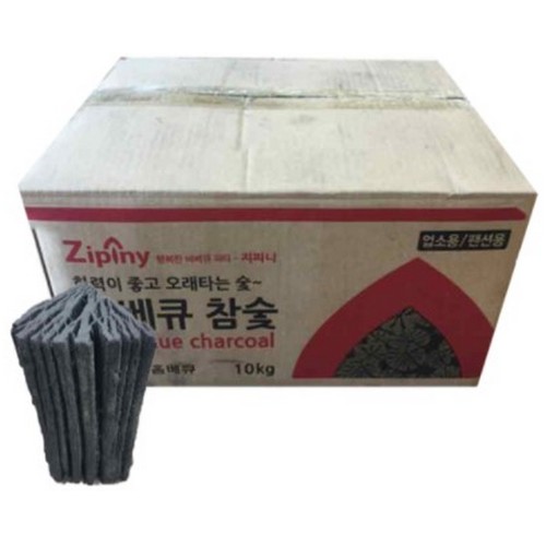 지피니  바베큐 참숯 10kg (1개)