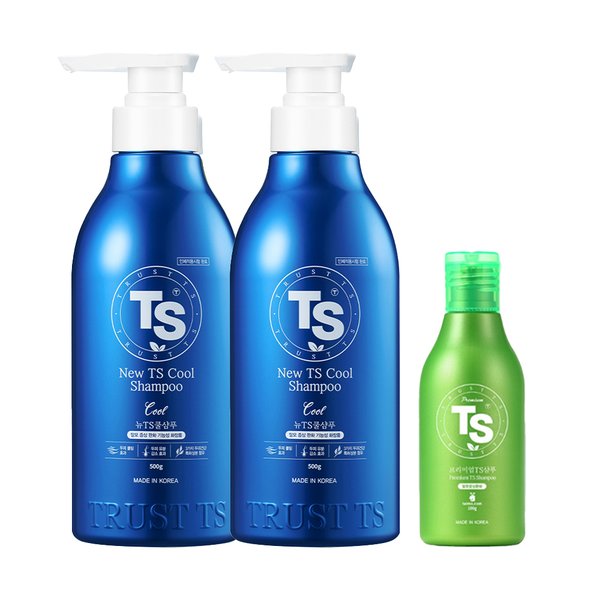 TS 뉴 TS 쿨 샴푸 500g 2개+프리미엄 TS 샴푸 100g 3종세트_이미지