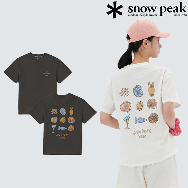  스노우피크 그래픽 반팔 티셔츠 S25MWFTS79OW
