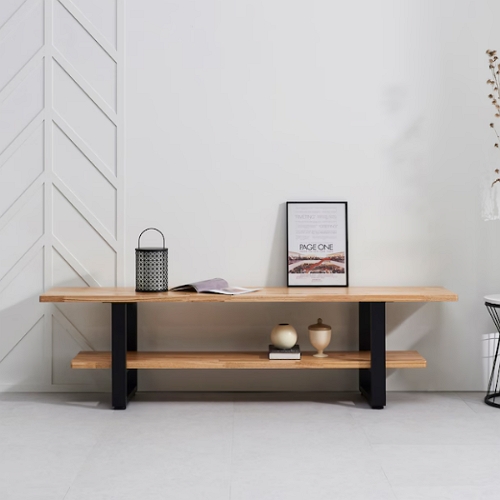 브릿 30T 참죽나무 선반형 거실장 1500