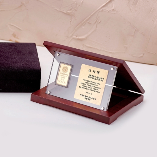 대한민국금거래소 골드바 아크릴 상패 100g (1개)_이미지