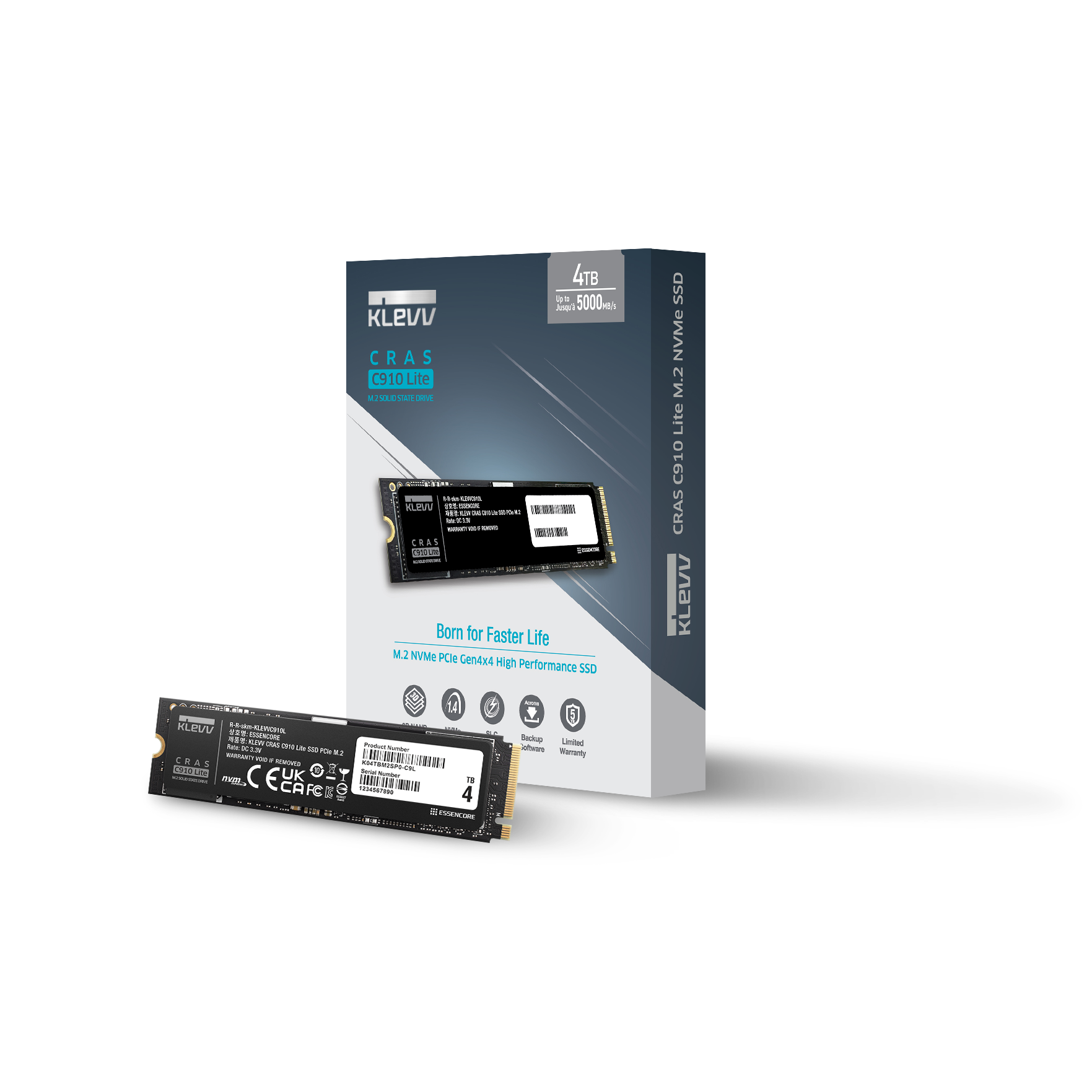 ESSENCORE KLEVV CRAS C910 Lite M.2 NVMe (500GB)_이미지