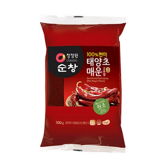 100% 현미 태양초 매운 고추장 900g