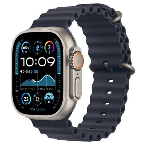 APPLE 워치 울트라2 49mm Cellular 내추럴 티타늄 (오션밴드, 해외구매)_이미지
