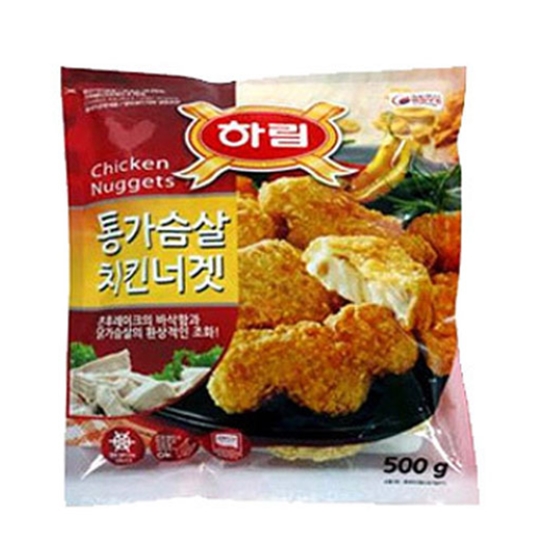 하림 통가슴살 치킨너겟 500g (3개)_이미지