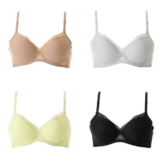 비너스 란제리 A컵B컵 여름 광고 메인 통기성 냉감 심플 몰드컵 브라 VBR9007A_B VBR9007AB000_이미지