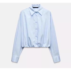 24Y10284 여자신상 긴팔셔츠 캐주얼 숏 카라넥셔츠 9373534