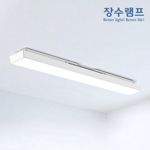우리조명 장수램프 LED 사각 일자등 30W (1개)_이미지