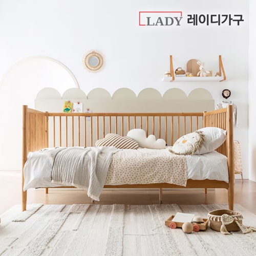 레이디가구 스칸딕 로맨틱 오픈형 데이베드 원목 침대 SS (21cm포켓)_이미지