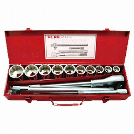  플레그 3/4인치 소켓렌치 세트 F-615M (15pcs)