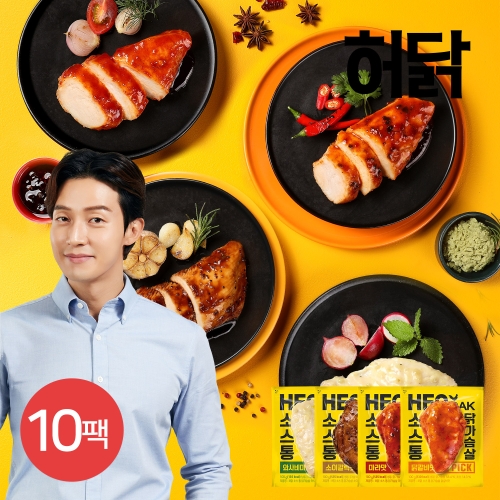 허닭 PICK 소스 통 닭가슴살 닭갈비맛 100g (10개)_이미지