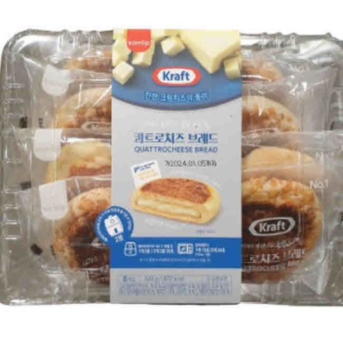 삼립 크래프트 콰트로 치즈브레드 8개 520g 2박스