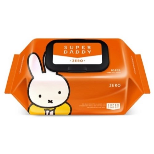 슈퍼대디 미피 제로 물티슈 캡형 80매 (10팩)_이미지