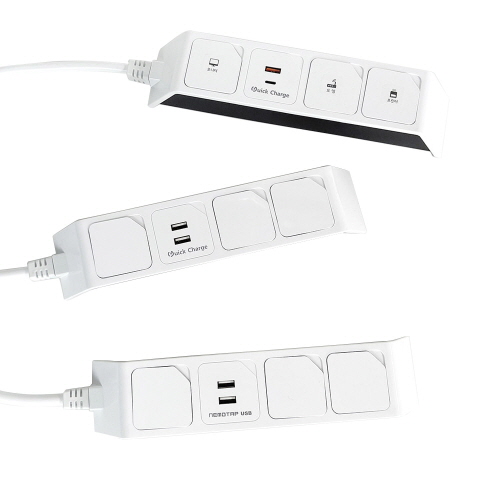 에스와이폴리텍 네모탭 일반 3구 USB C타입 고속충전 멀티탭